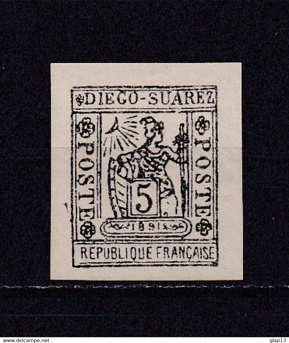 DIEGO SUAREZ 1891 TIMBRE N°10 NEUF AVEC SIGNATURE CARION - Ongebruikt