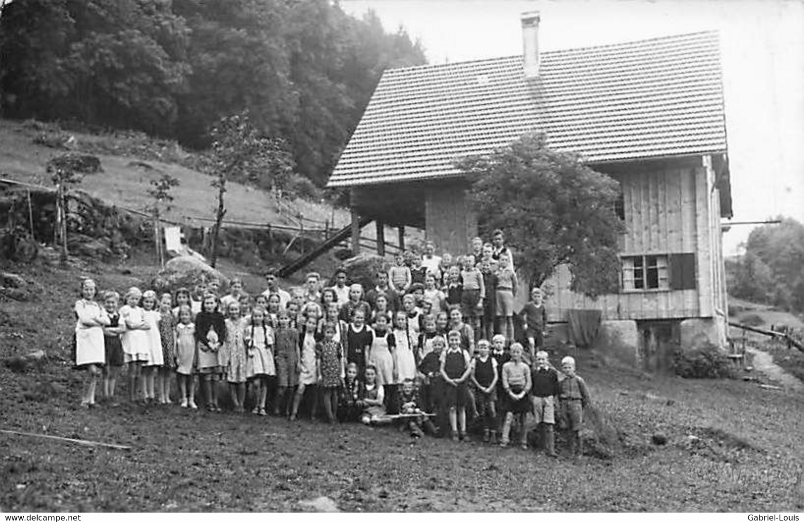 Carte-Photo Cachet Erkelin Mühlehorn 1944 Walensee Ferienlager - Mühlehorn