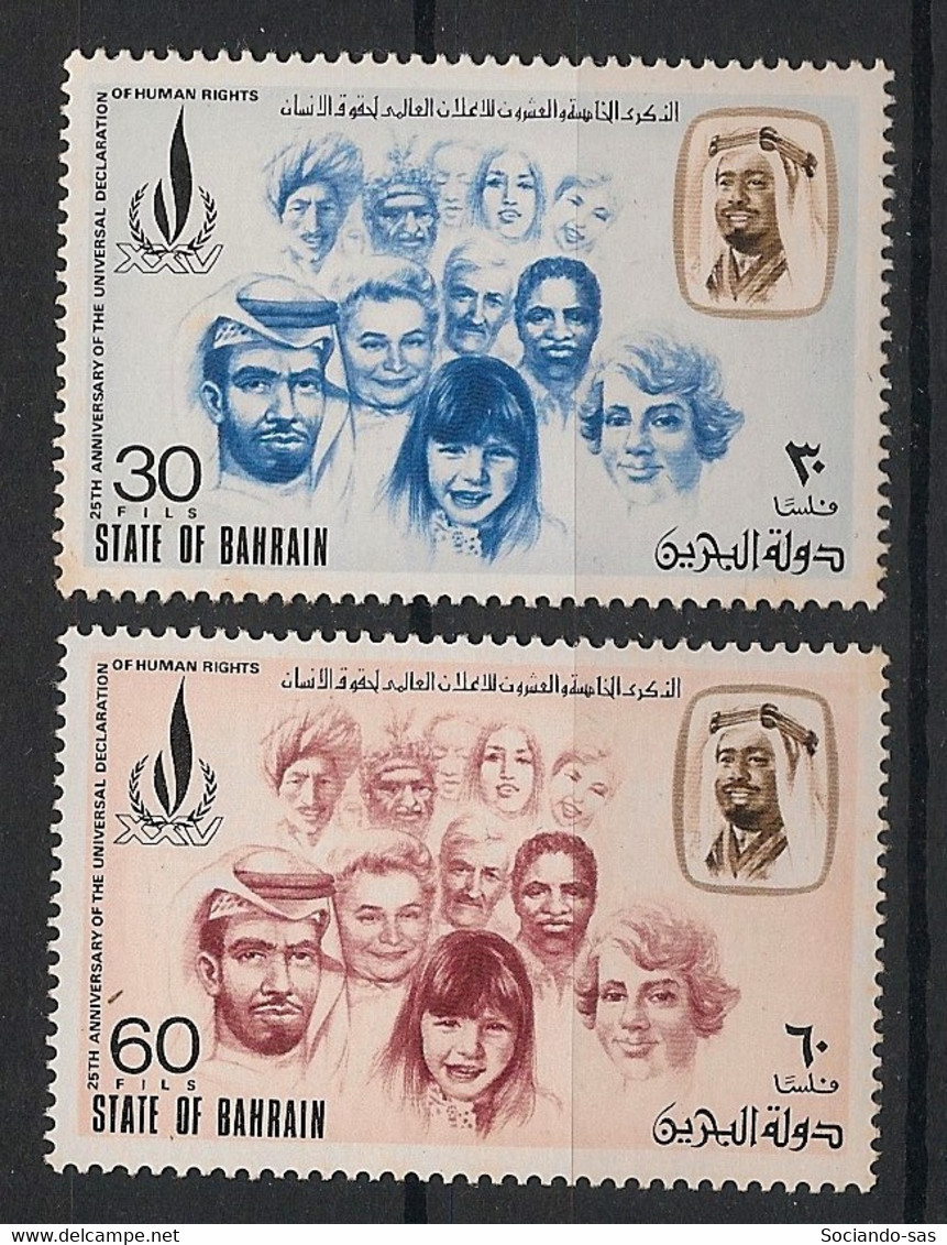 BAHRAIN - 1973 - N°Yv. 195 à 196 - Droits De L'homme - Neuf Luxe ** / MNH / Postfrisch - Bahrein (1965-...)