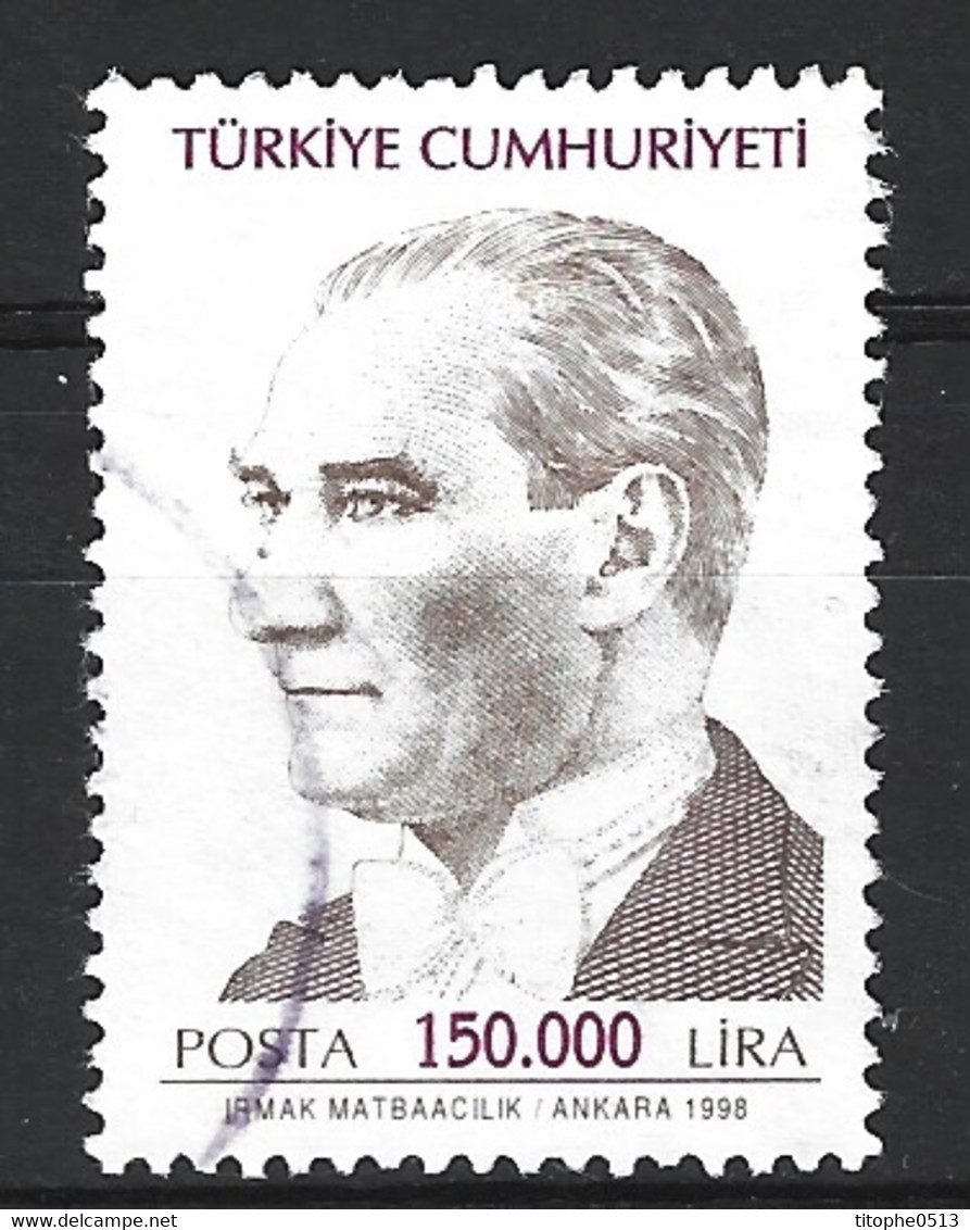 TURQUIE. N°2887 Oblitéré De 1998. Kemal Atatürk. - Usados