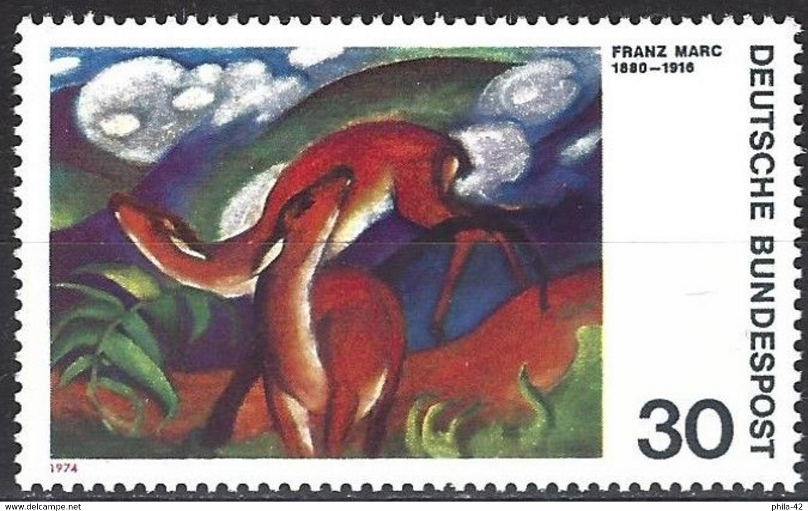 Germany FRG 1974 - Mi 798 - YT 647 ( Painting By Franz Marc ) MNH** - Unused Stamps