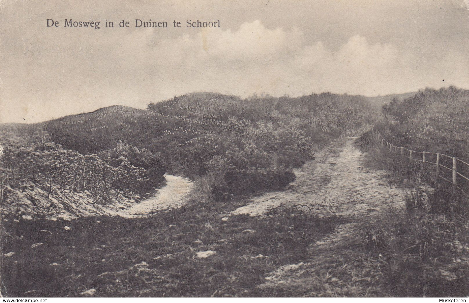 Netherlands PPC De Mosweg In De Duinen Te Schoorl 1925 HEYST Sur Mer TAXE Postage Due (Stamp Missing) (2 Scans) - Schoorl