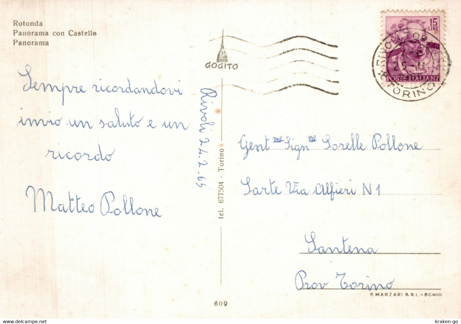 RIVOLI, Torino - Saluti, Vedutine - Filobus - VG - #109 - Rivoli