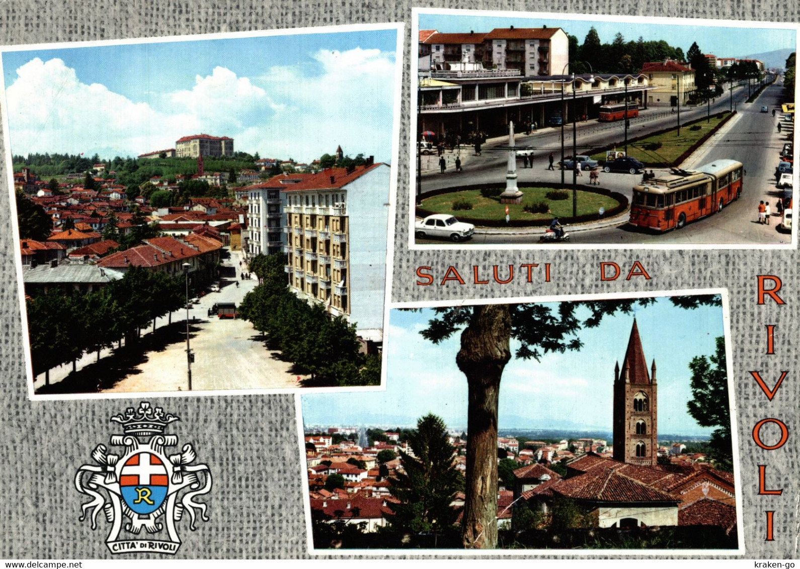 RIVOLI, Torino - Saluti, Vedutine - Filobus - VG - #112 - Rivoli