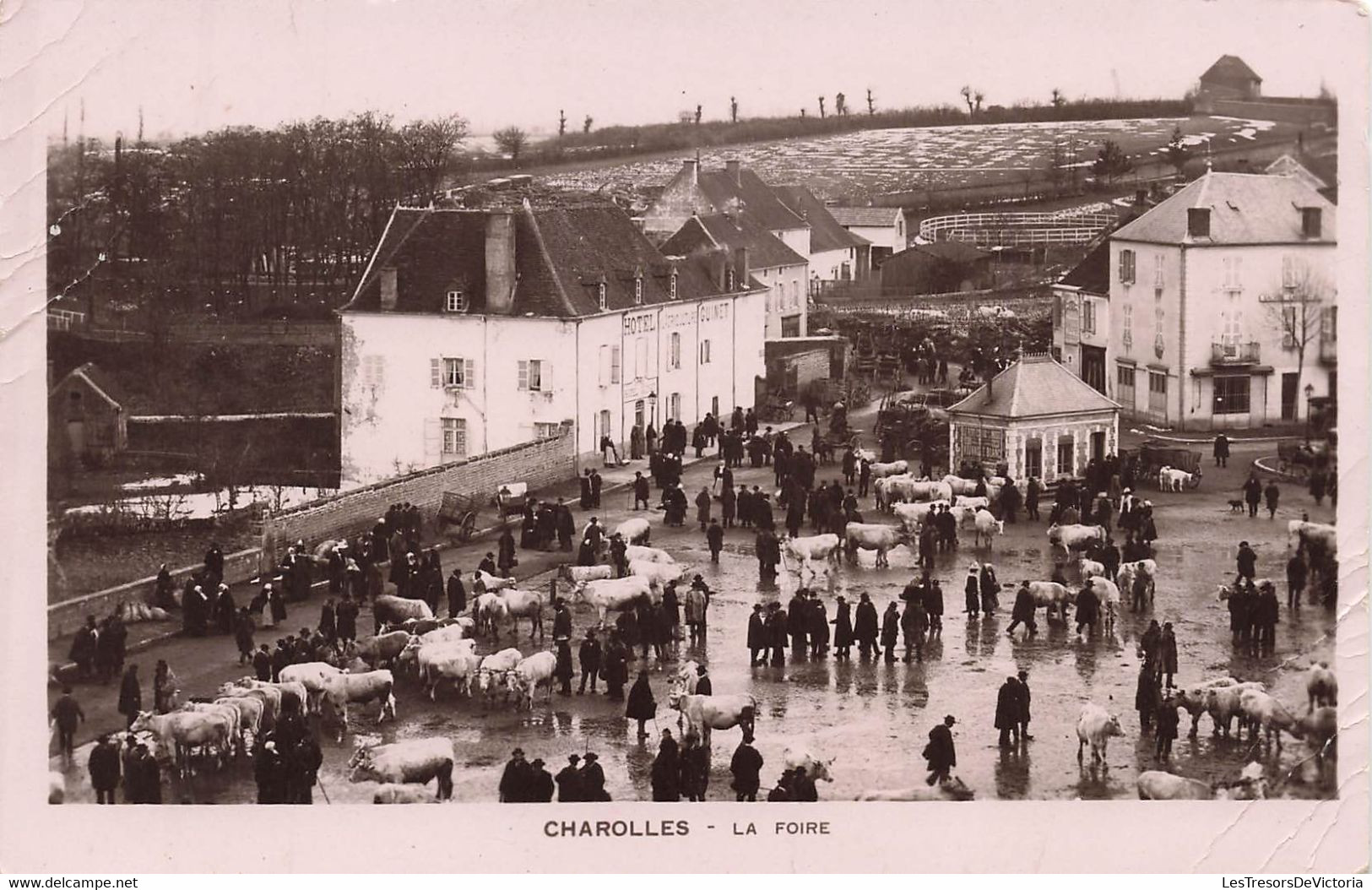 CPA Charolles - La Foire - Tres Animé - Vente De Betails - Fairs