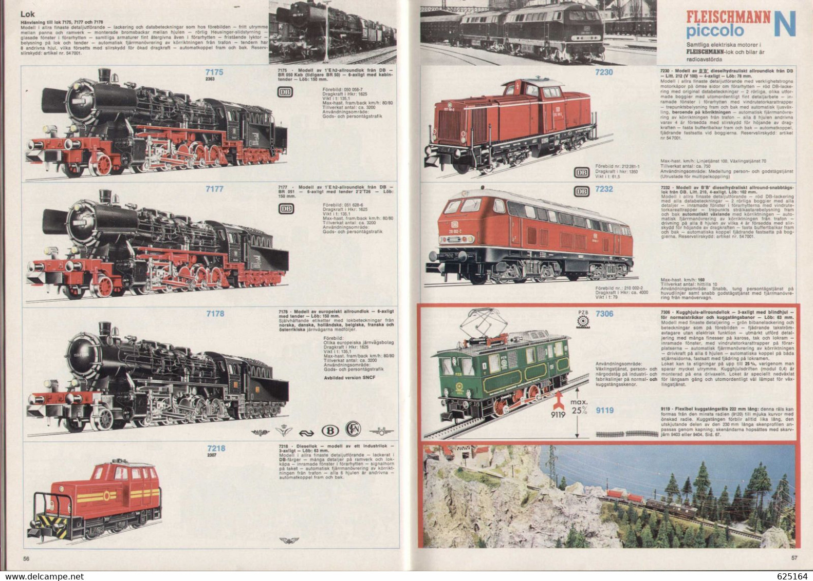 Catalogue FLEISCHMANN 1973  HO 1/87 - Piccolo N 1/160 - Auto Rallye  - En Suédois - Non Classificati