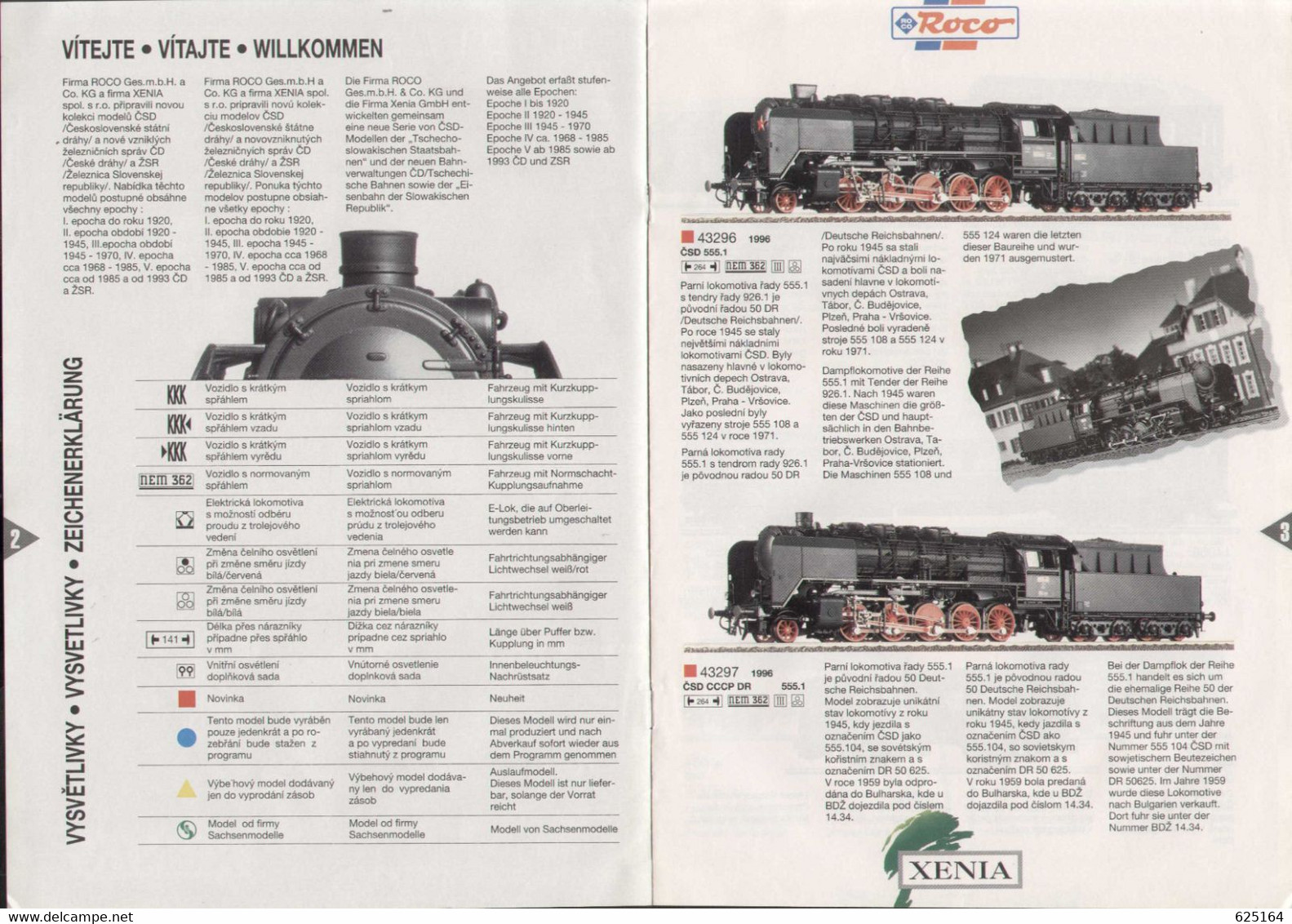 Catalogue ROCO 1995/96 HO 1/87 MODELOV ČSD - ČD - ŽSR -  XENIA  - En Tchèque - Unclassified