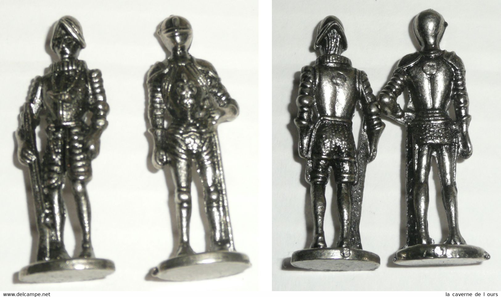 Rare Figurine En Métal, KINDER Ou Autre Lot 2 Figurines Soldats En Armures Armure - Metal Figurines
