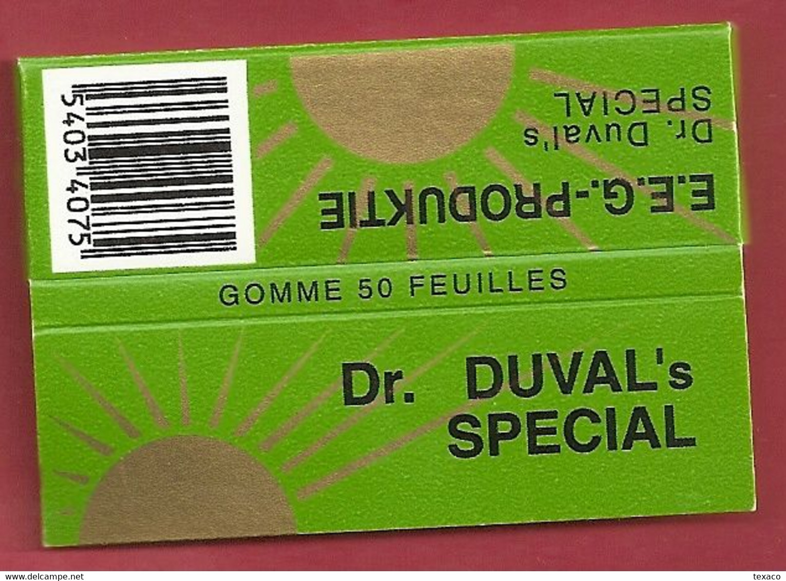 Carnet Papier à Cigarette - DOCTEUR DUVAL SPECIAL - Années 80 - Cigarette Rolling Paper - Otros & Sin Clasificación