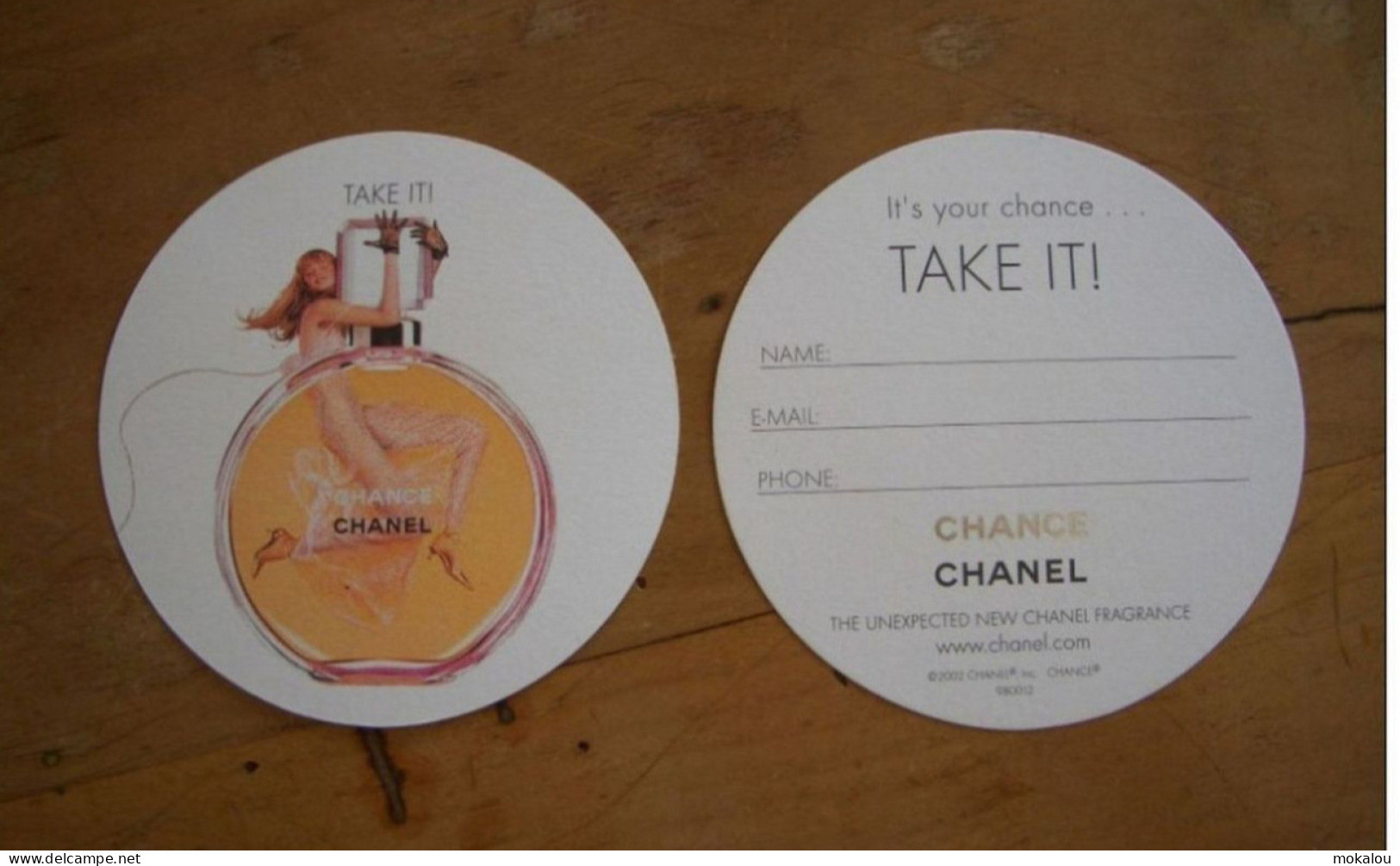 Carte Chanel Chance Take It 2002 - Modernes (à Partir De 1961)