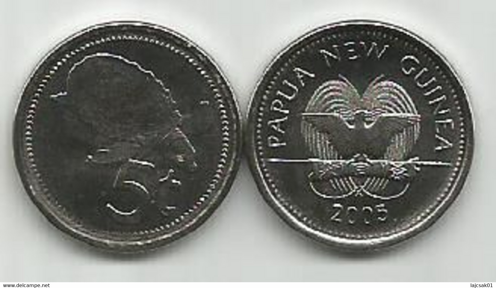 Papua New Guinea 5 Toea 2005. High Grade,turtle Tortue - Papouasie-Nouvelle-Guinée