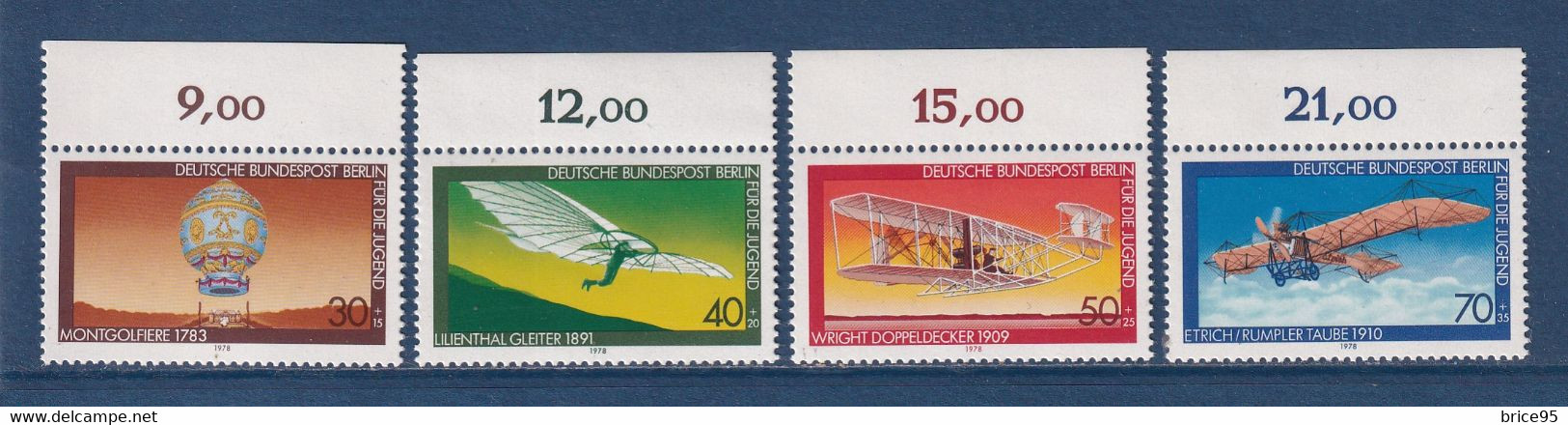 ⭐ Allemagne - YT N° 524 à 527 ** - Neuf Sans Charnière - Thématique Avion - 1978 ⭐ - Nuevos