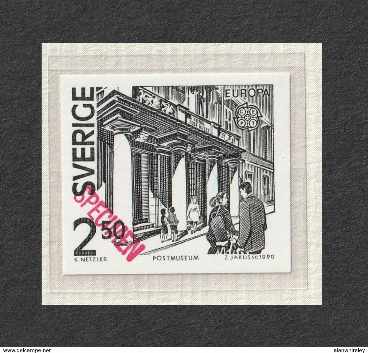 SWEDEN 1990 EUROPA XIX Postal Buildings: Souvenir Folder UM/MNH + CANCELLED - Saggi E Prove