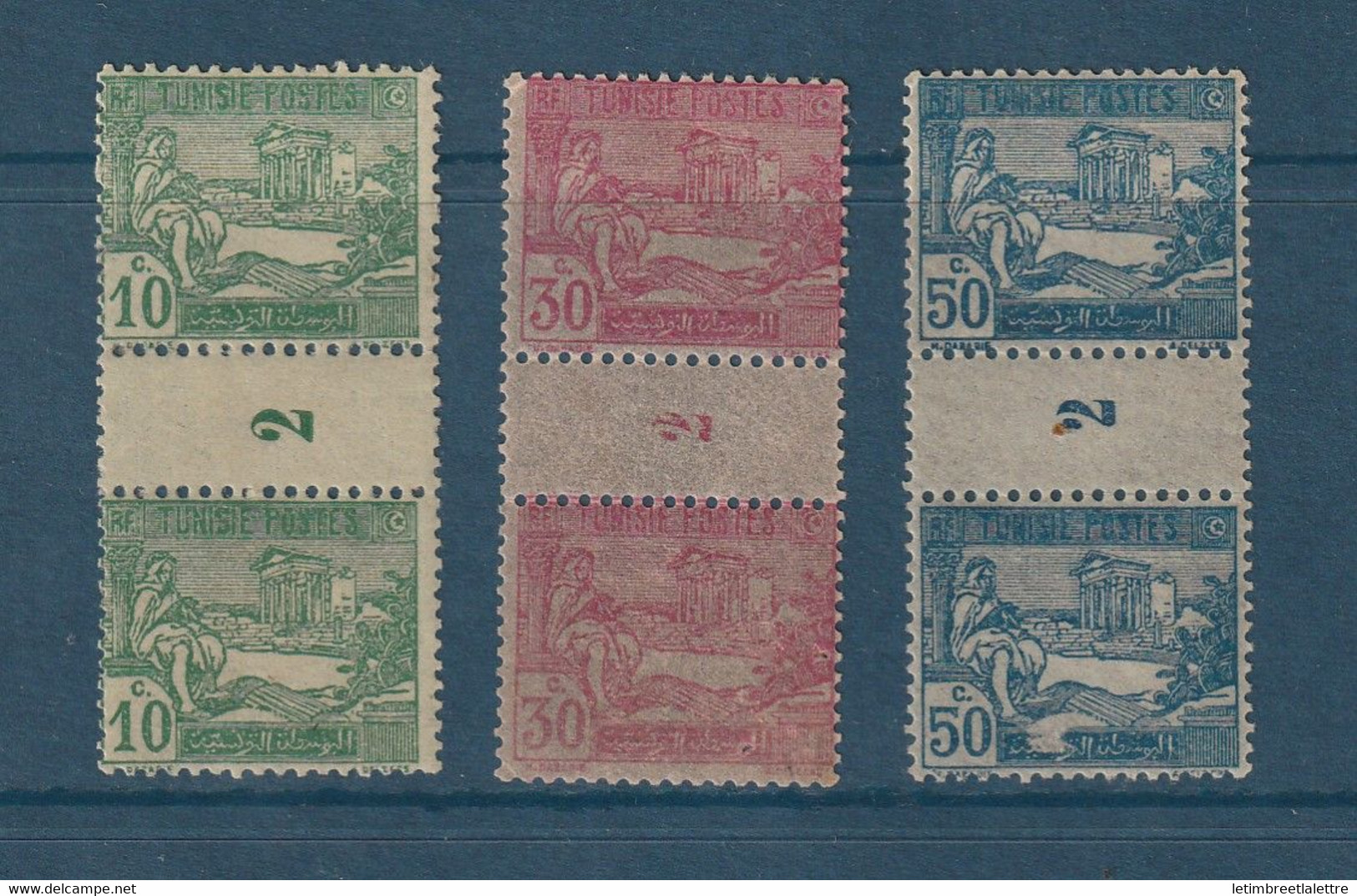 ⭐ Tunisie - Millésime - YT N° 76 à 78 * - Charnière Légère ⭐ - Unused Stamps