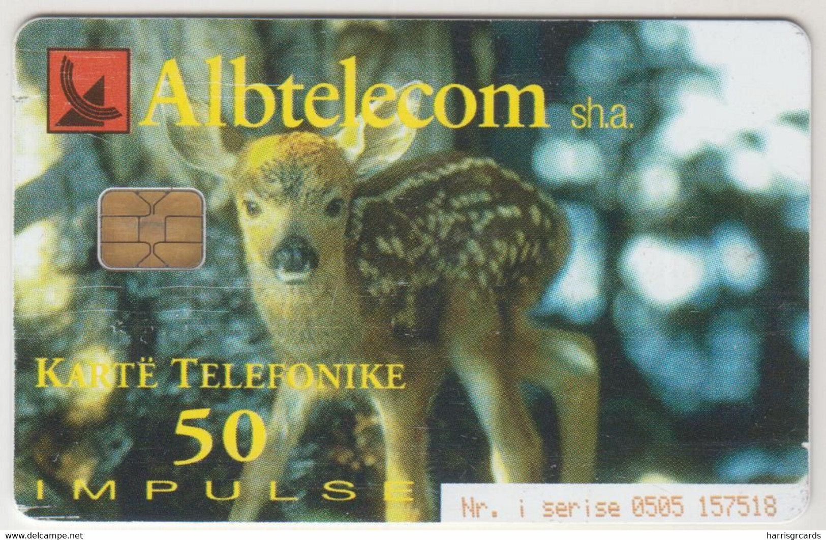 ALBANIA - Fawn & Tiger ,01/02, 50 U, Tirage 200,000, Used - Albanien