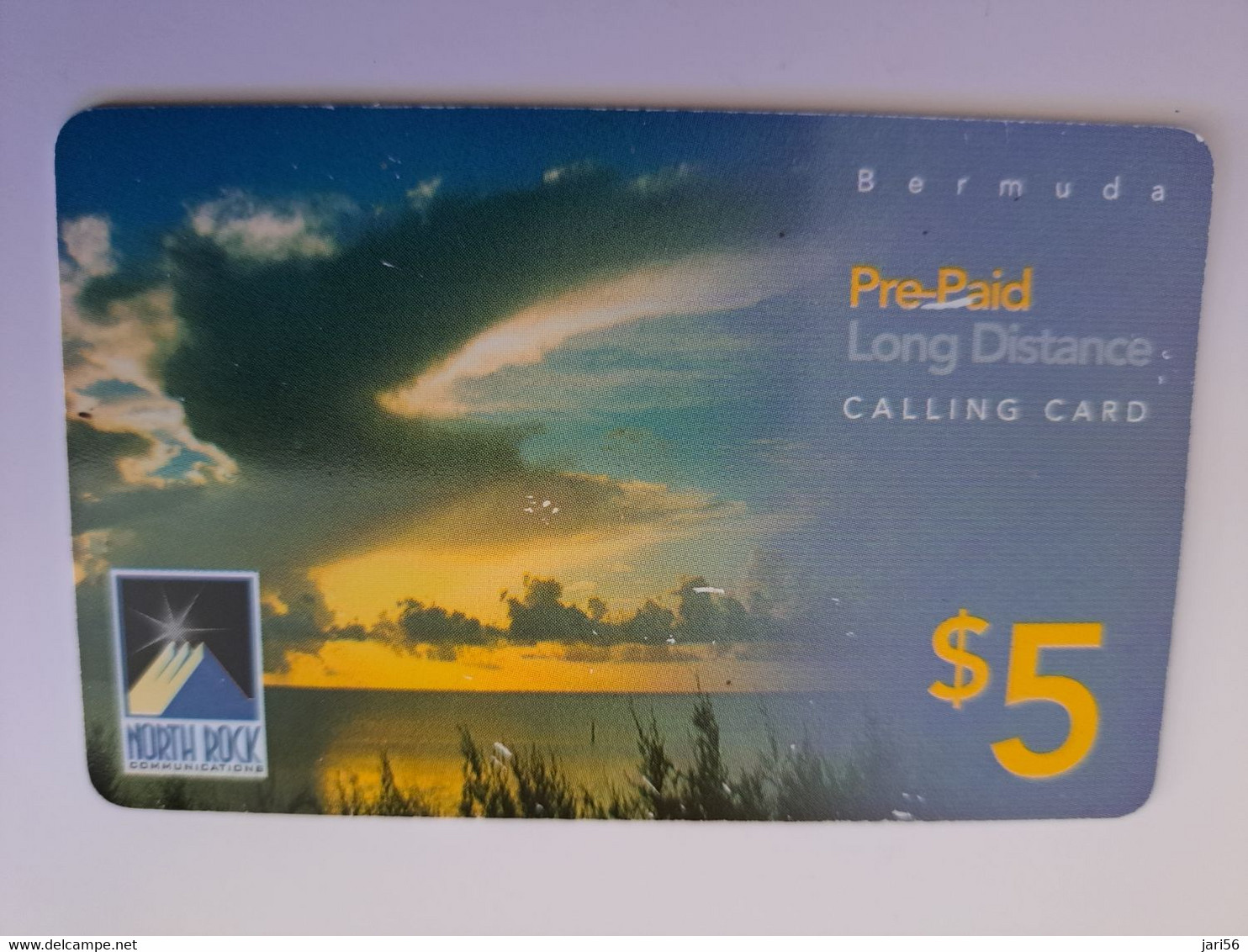 BERMUDA  $ 5,-  LOGIC/   SUNSET IN BERMUDA / DATE 3/2005  /   PREPAID CARD  Fine USED  **11293** - Bermudes