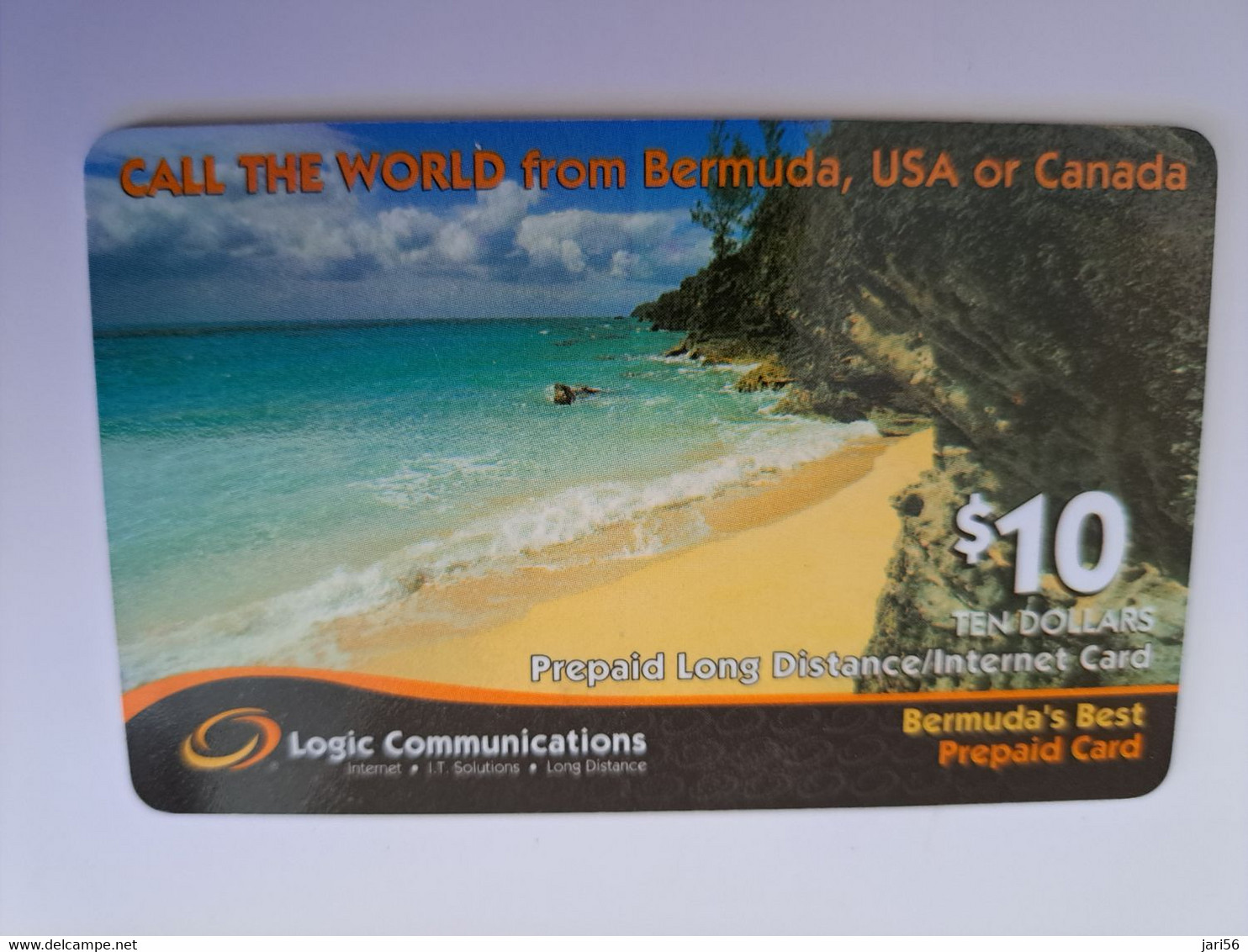 BERMUDA  $ 10,-  LOGIC/  BEACH   IN BERMUDA / DATE 1 /2005 /   PREPAID CARD  Fine USED  **11306** - Bermudas