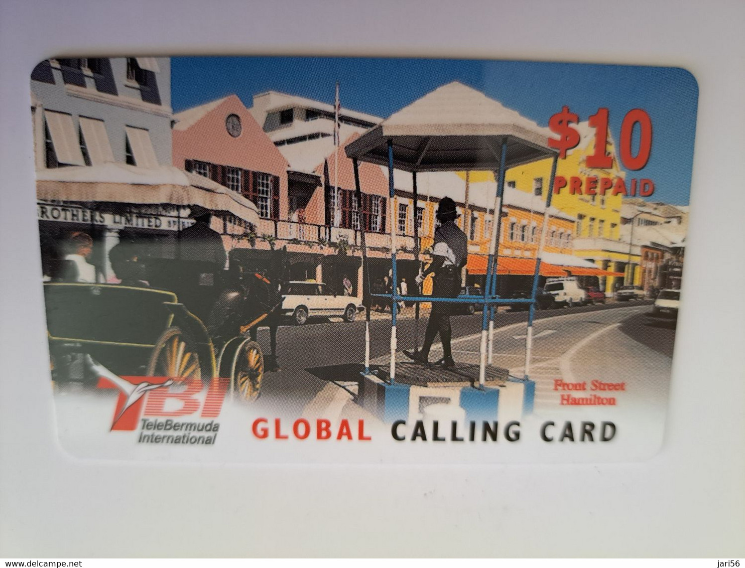 BERMUDA  $ 10,-  TBI / STREET SCENE BERMUDA  / RED  VALUE   /   PREPAID CARD  Fine USED  **11311** - Bermudes