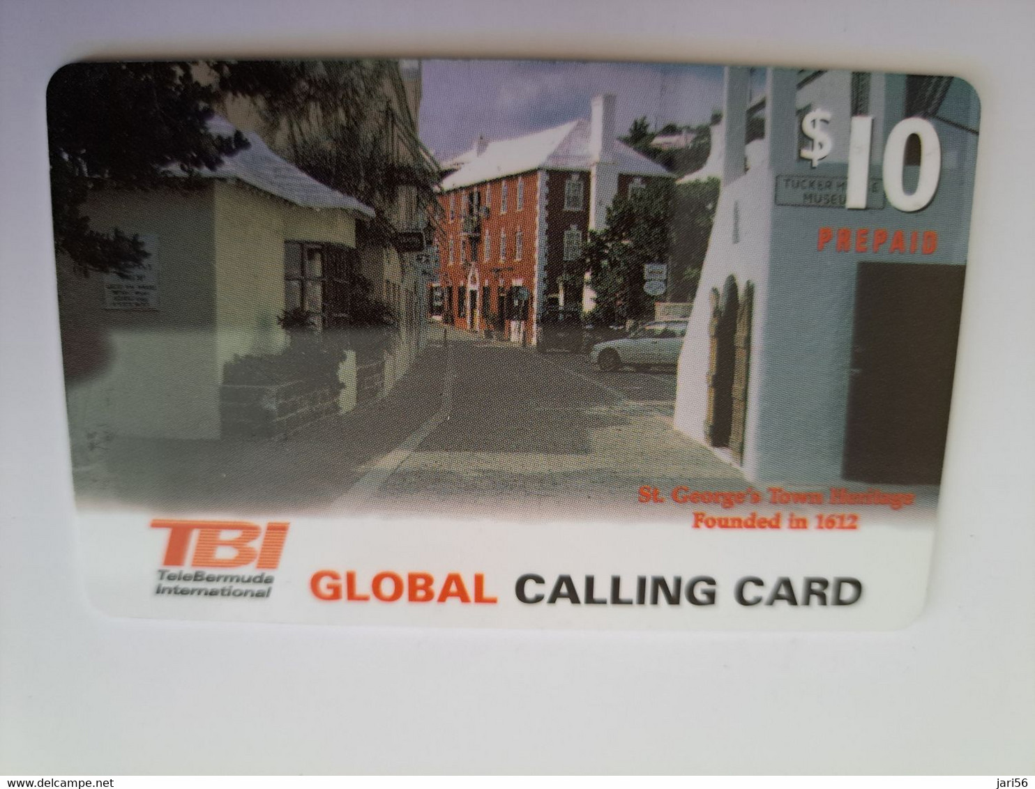 BERMUDA  $ 10,-  TBI / GEORGES TOWN  BERMUDA  / WHITE   VALUE   /   PREPAID CARD  Fine USED  **11312** - Bermude