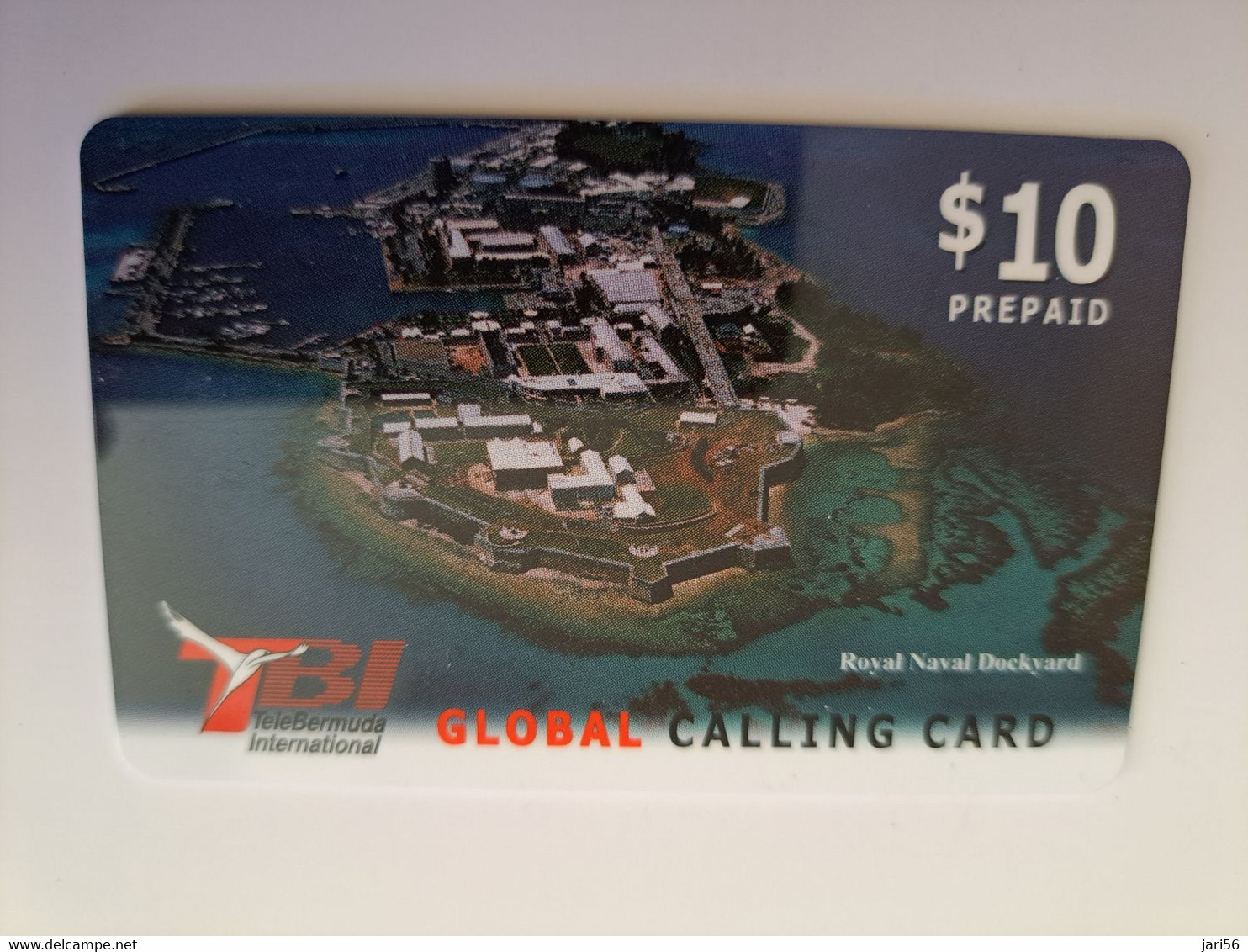 BERMUDA  $ 10,-  TBI / AERIAL VIEUW   BERMUDA  / WHITE     VALUE   /   PREPAID CARD  Fine USED  **11315** - Bermudas