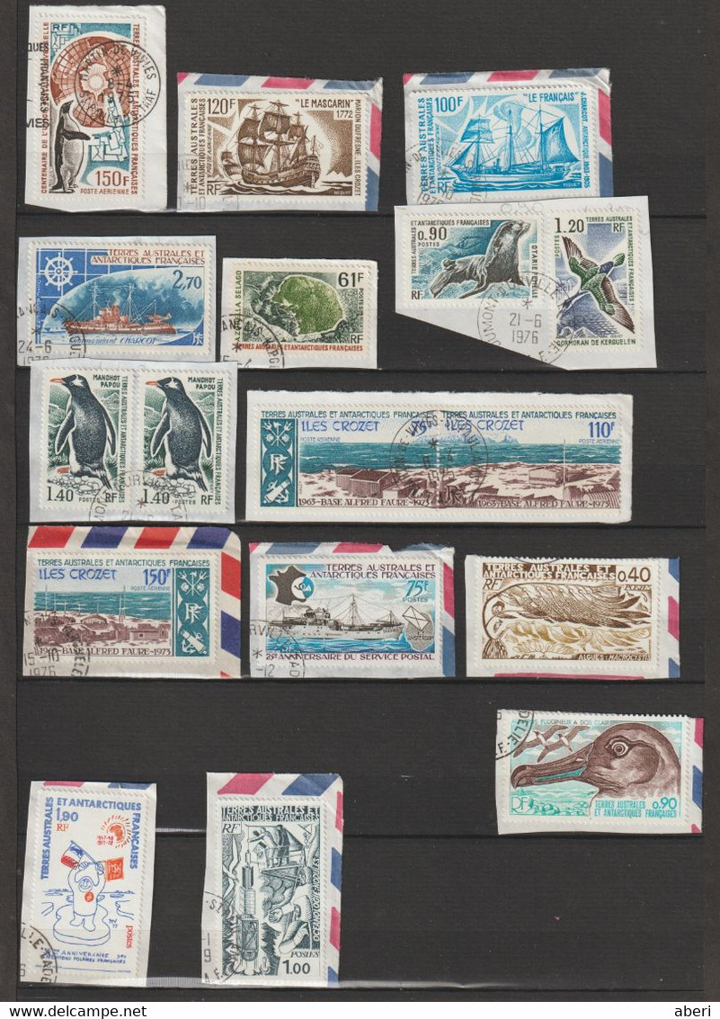 Lot 4 - TAAF - Timbres Oblitérés Sur Fragment - Collections, Lots & Séries