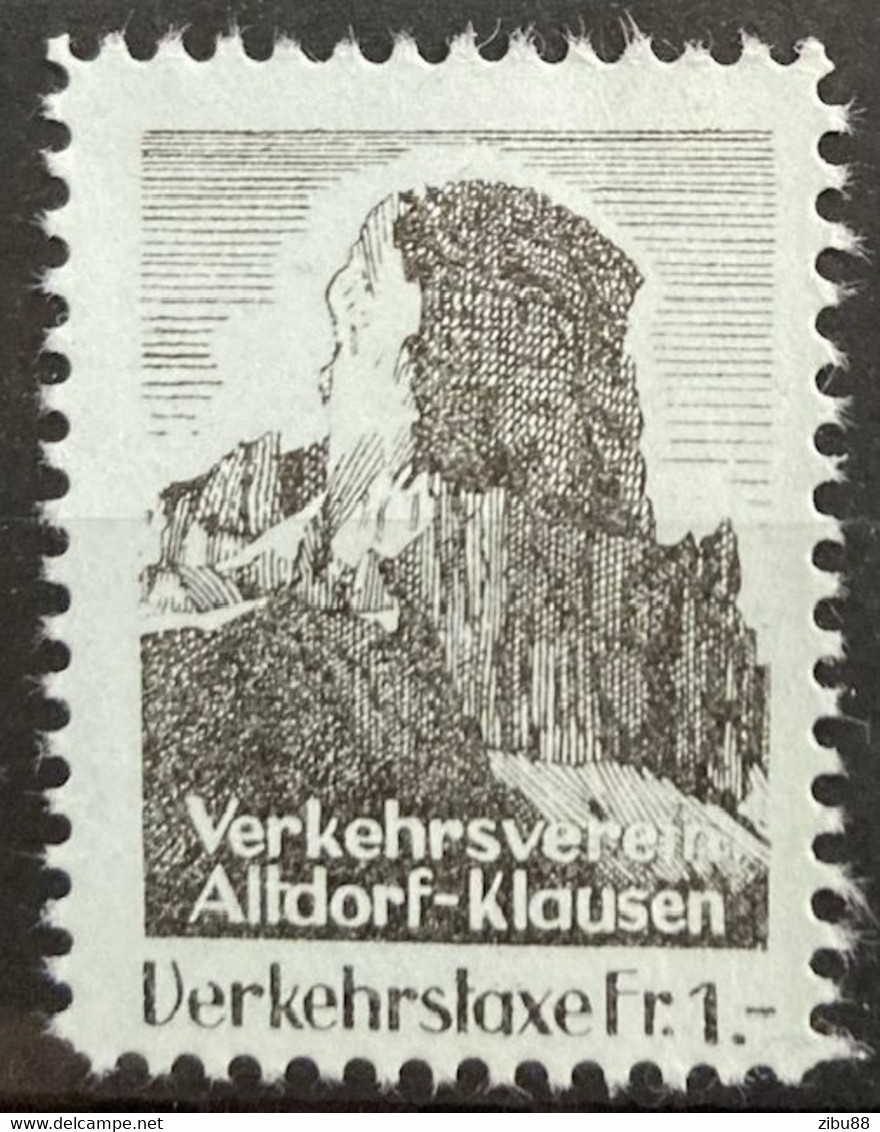 Verkehrsverein Altdorf-Klausen Verkehrstaxe Fr. 1.- - Steuermarken