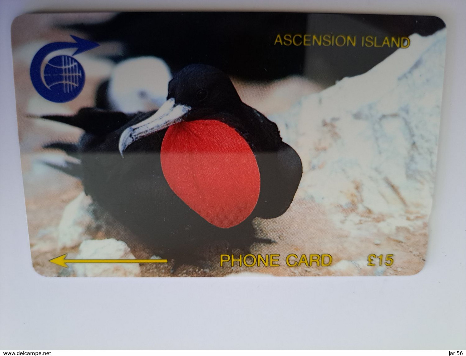 ASCENSION ISLAND   15 Pound Bird  FRIGATE BIRD 2CASC   MINT Old  Logo C&W **11327** - Islas Ascensión