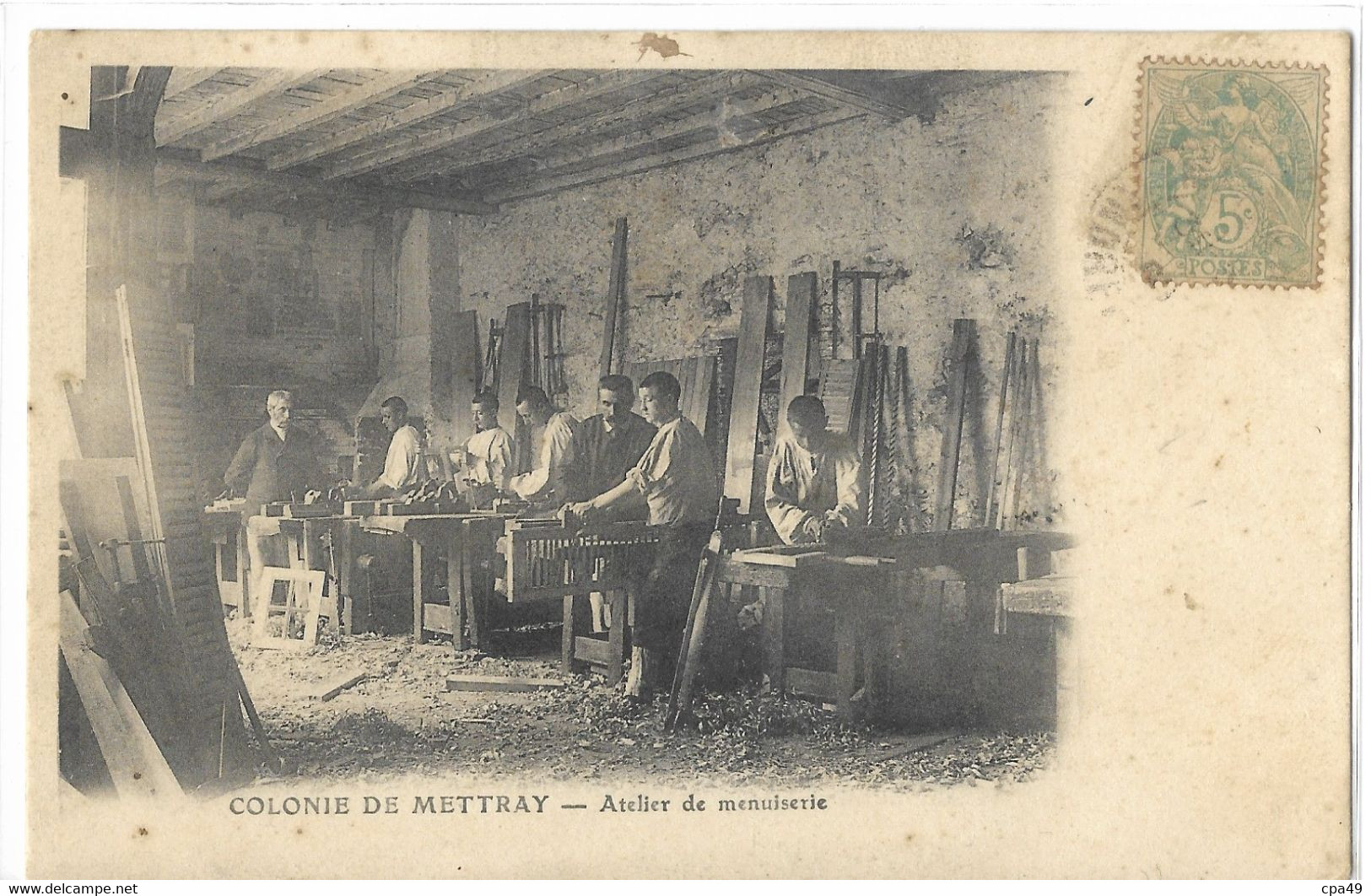 37  COLONIE  DE  METTRAY  ATELIER  DE MENUISERIE - Mettray