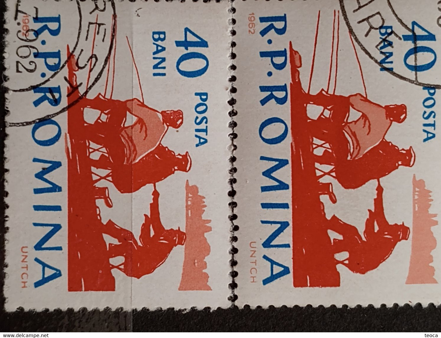 Errors Romania 1962, Mi 2080 , Fishing, Fishermen, Fishermen Displaced From The Picture - Errors, Freaks & Oddities (EFO)