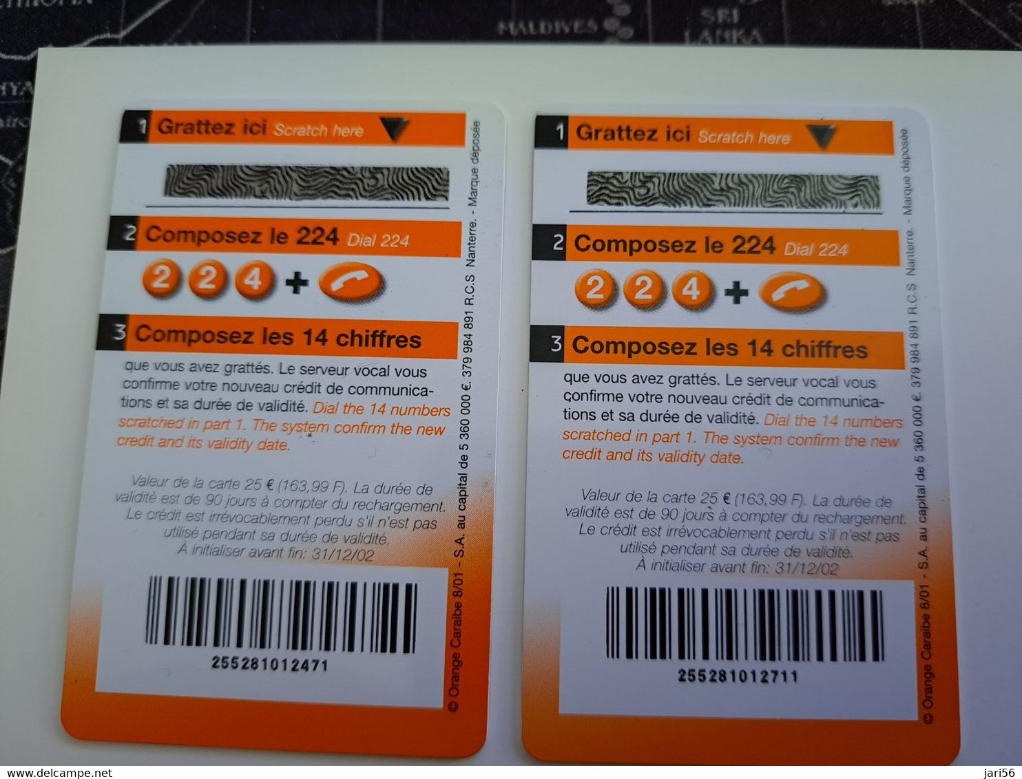 Phonecard St Martin French 2X CARD   ORANGE / 25 UNITS / MINT CARD   **11345 ** - Antillen (Frans)