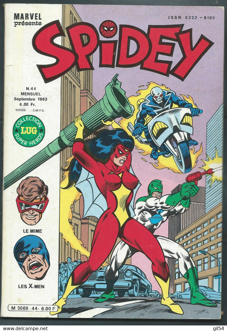 SPIDEY N° 44 " LUG " DE 1983 TBE-   Fau 13705 - Spidey