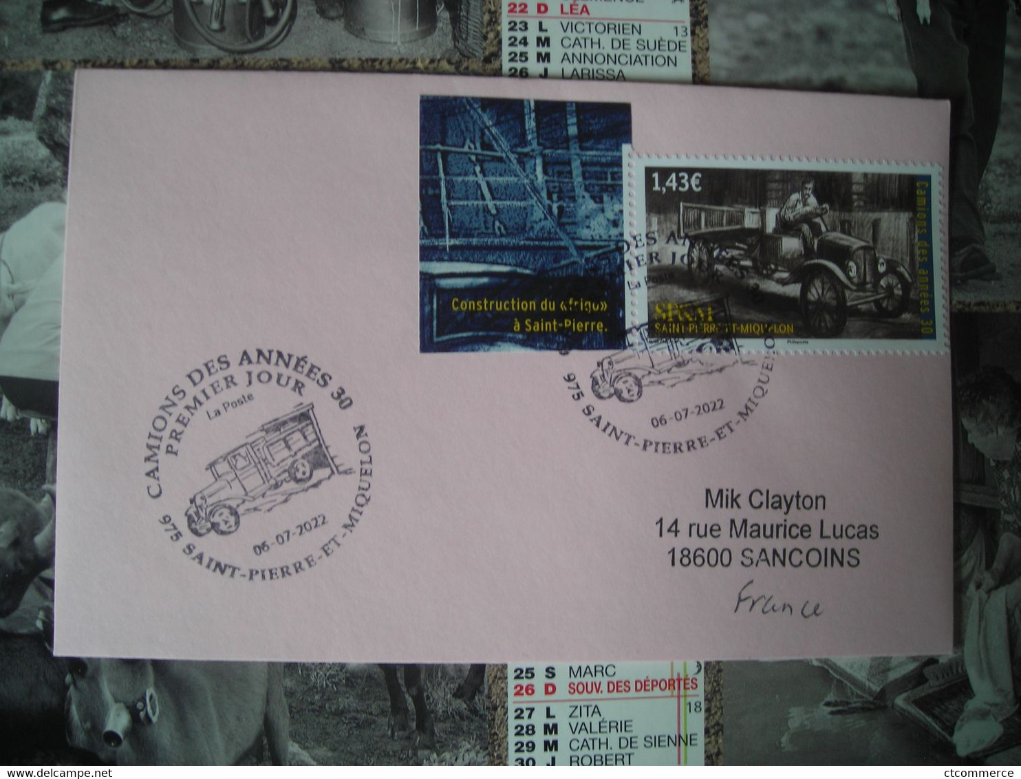 St Pierre Et Miquelon FDC 6.7.22 Camions Des Années 30, (3) - Storia Postale