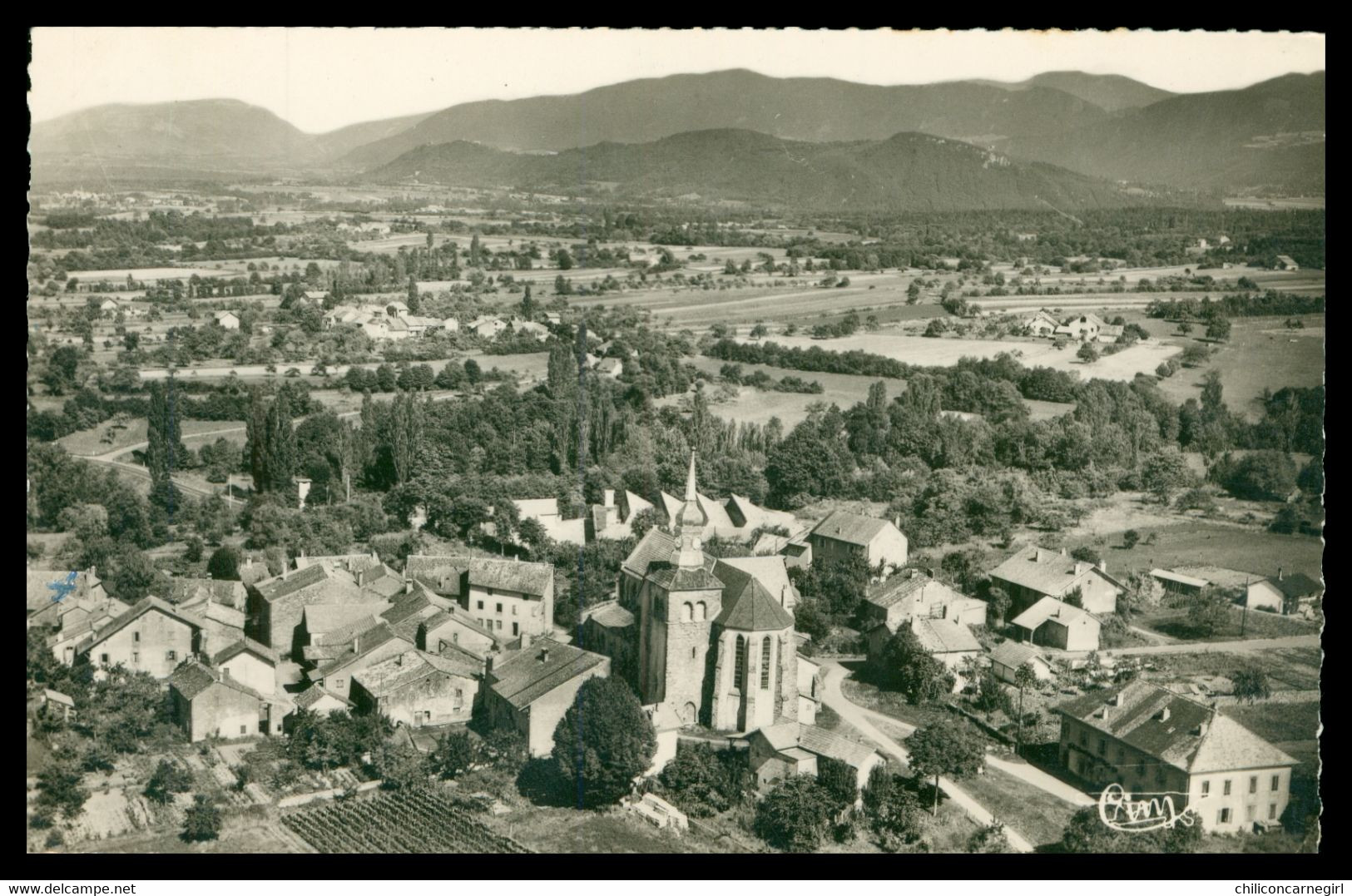 * Cpsm - SCIEZ - Vue Panoramique Aérienne - Hameau D'Excuvilly - 82-31 A - Edit. CIM - Sciez