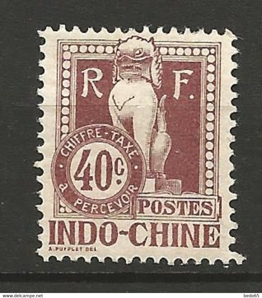 INDOCHINE TAXE N° 12 NEUF* TRACE DE CHARNIERE  Tres Bon Centrage / MH - Postage Due