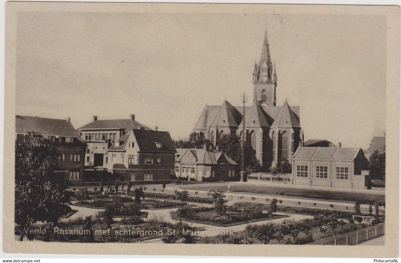 Venlo - Rosarium Met Achtergrond St. Martinuskerk - Venlo