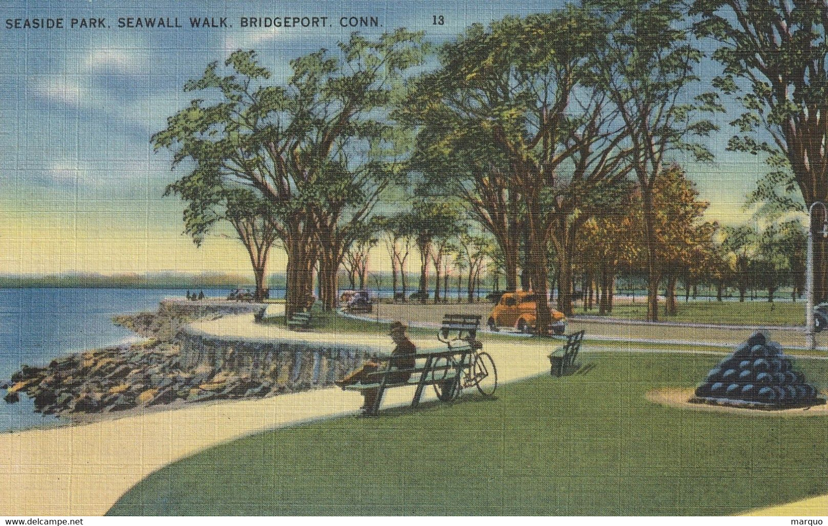 Connecticut Bridgeport Seaside Park Seawall Walk - Bridgeport