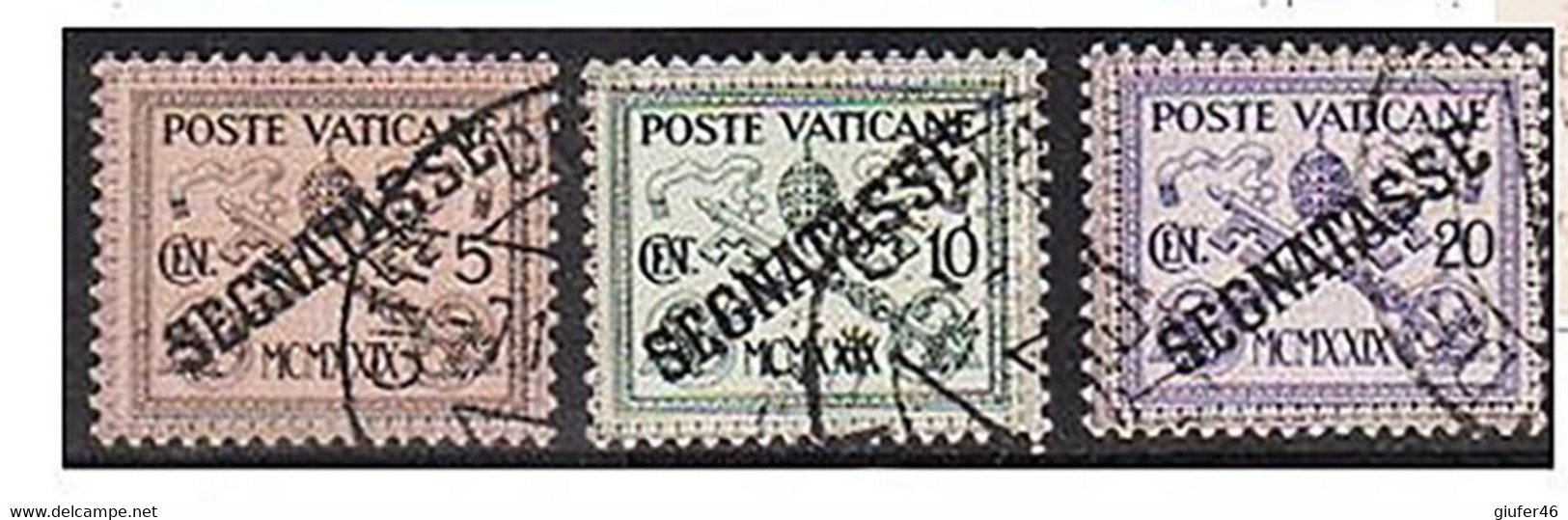 Vaticano - Segnatasse  3 Val. Usati - Taxes