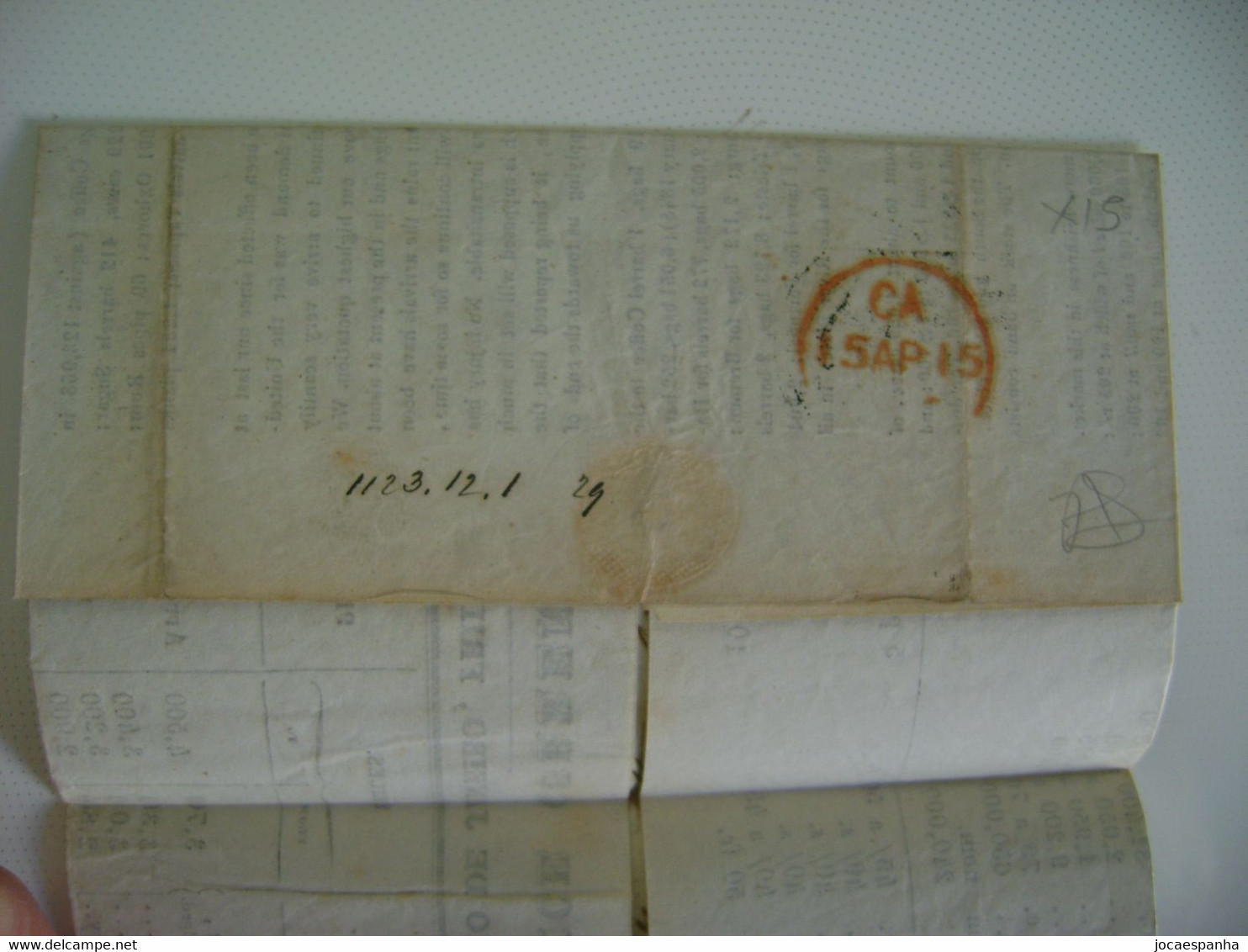 BRAZIL / BRASIL - MARITIME LETTER WITH POSTAL MARK SENT FROM RIO DE JANEIRO TO LONDON IN 1846 IN THE STATE - Briefe U. Dokumente