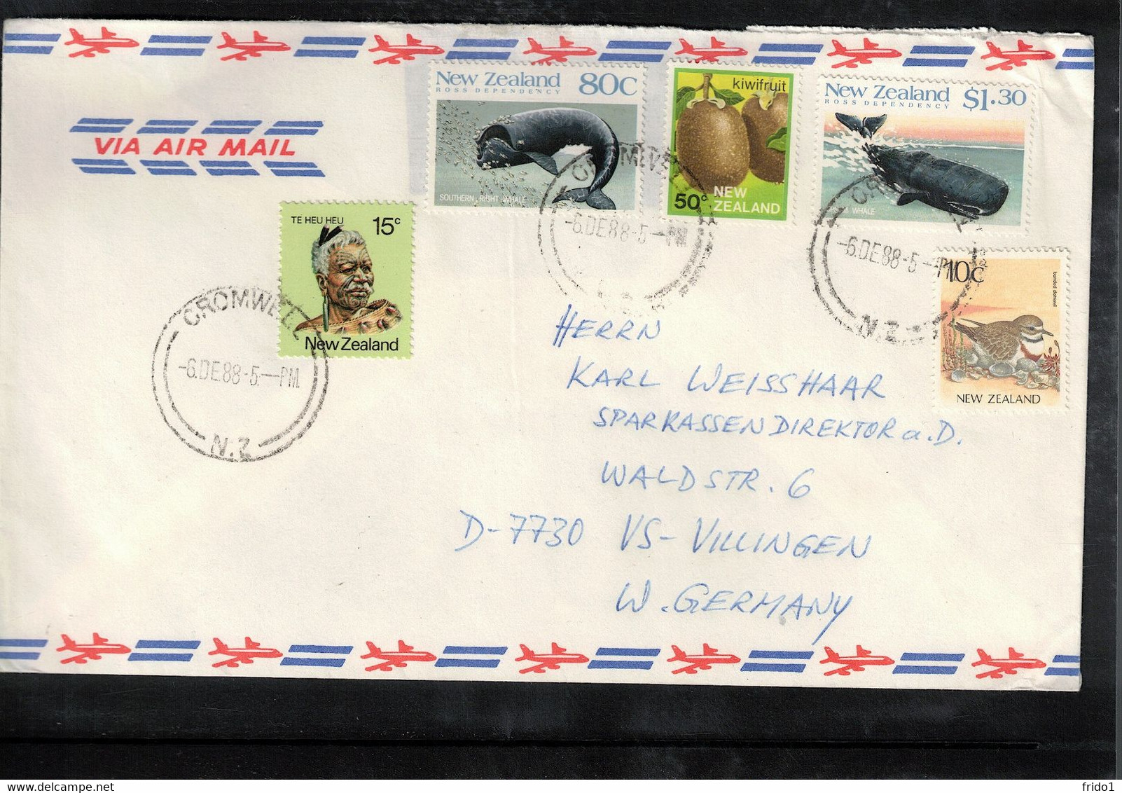 New Zealand 1988 Interesting Airmail Letter - Briefe U. Dokumente