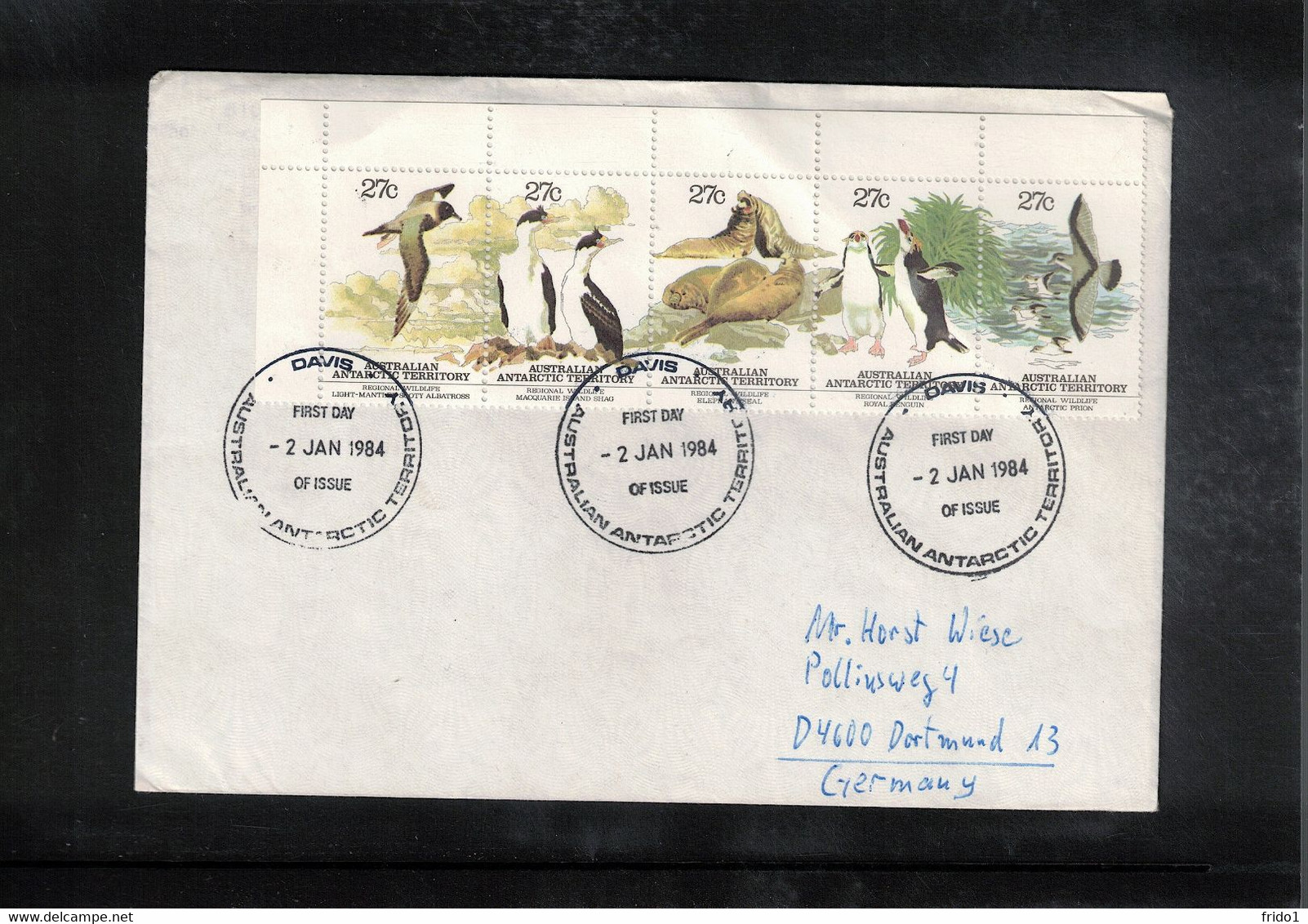 Australian Antarctic Territory 1984 Animals - Base Davis FDC - FDC
