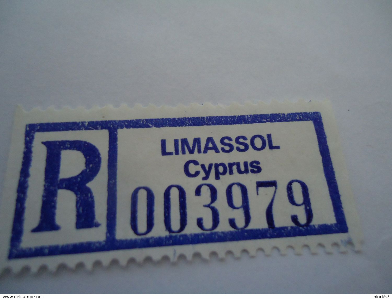 CYPRUS  AIR LETTER REGISTERED   VIGNETTES  LIMASSOL - Other & Unclassified