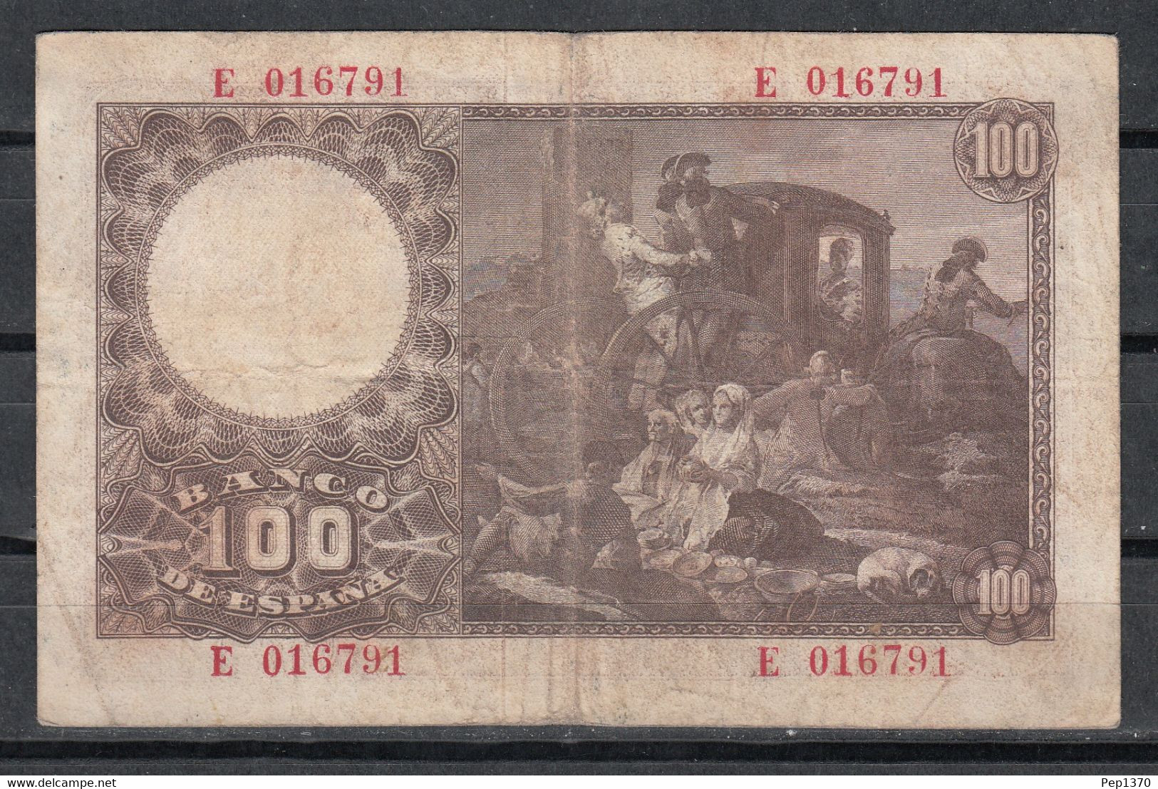 ESPAÑA - BILLETE DE 100 PESETAS DE 1948 DEDICADO A FRANCISCO BAYEU - 100 Peseten