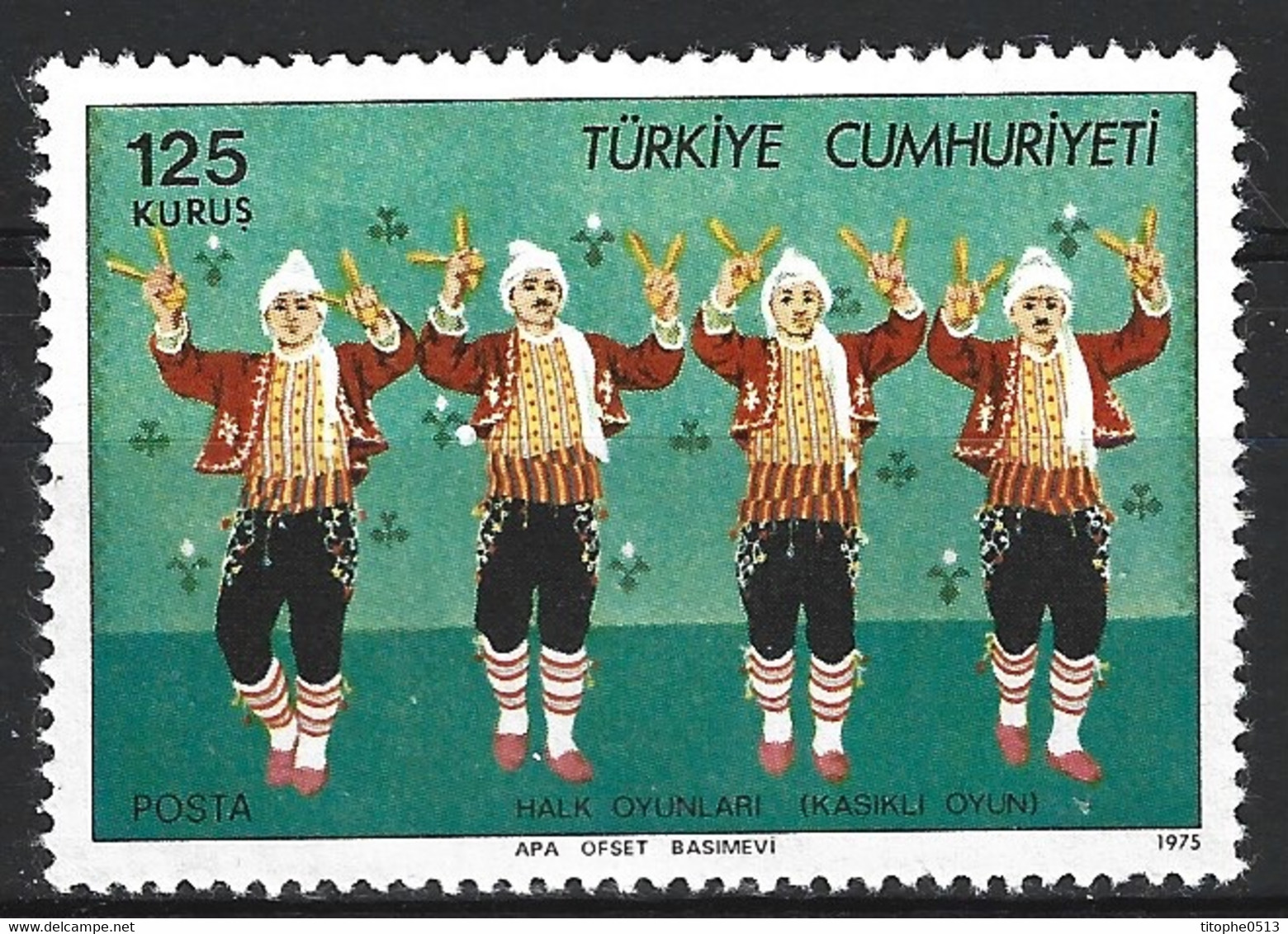 TURQUIE. N°2131 Oblitéré De 1975. Danse Folklorique. - Dance