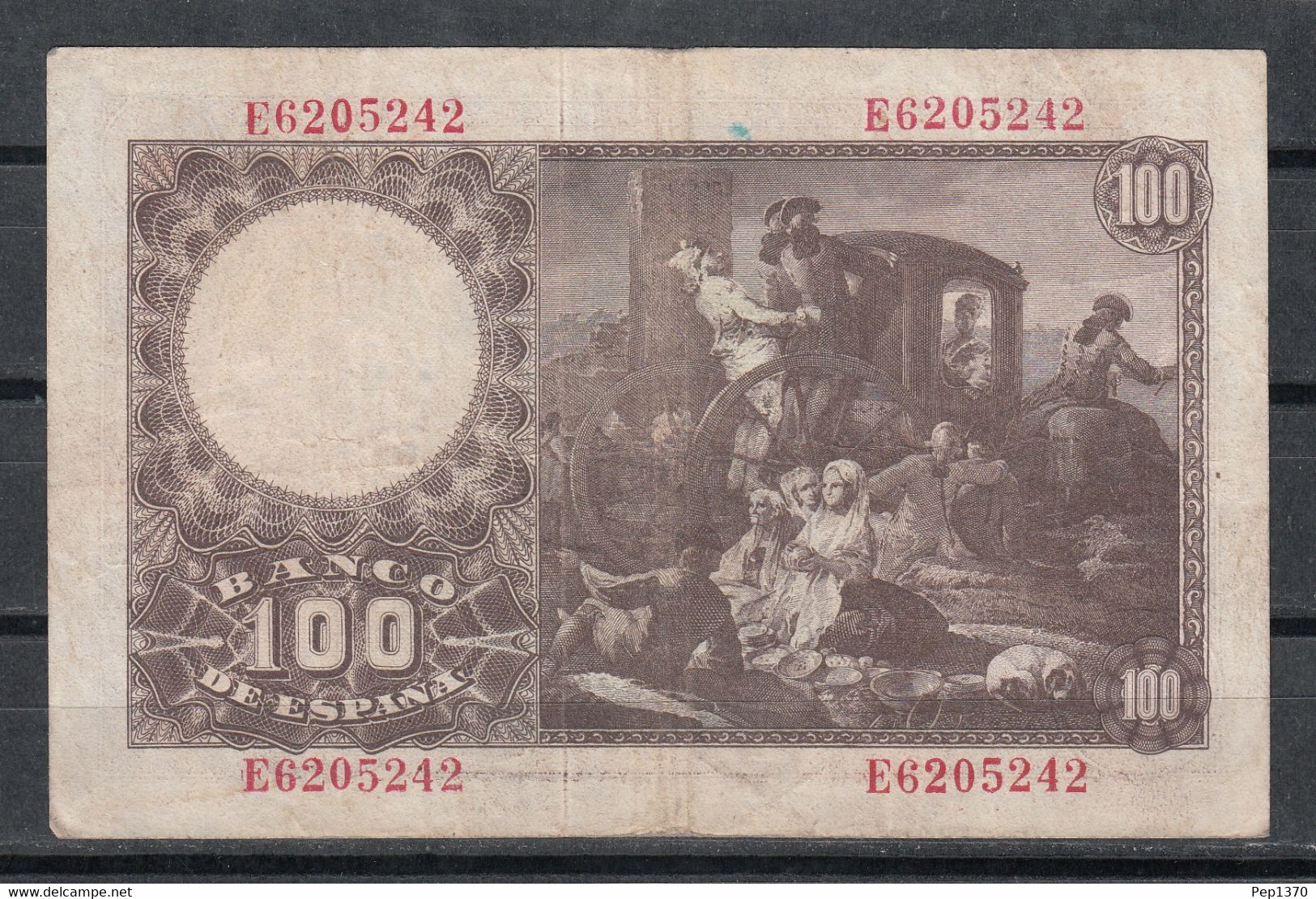 ESPAÑA - BILLETE DE 100 PESETAS DE 1948 DEDICADO A FRANCISCO BAYEU - 100 Pesetas