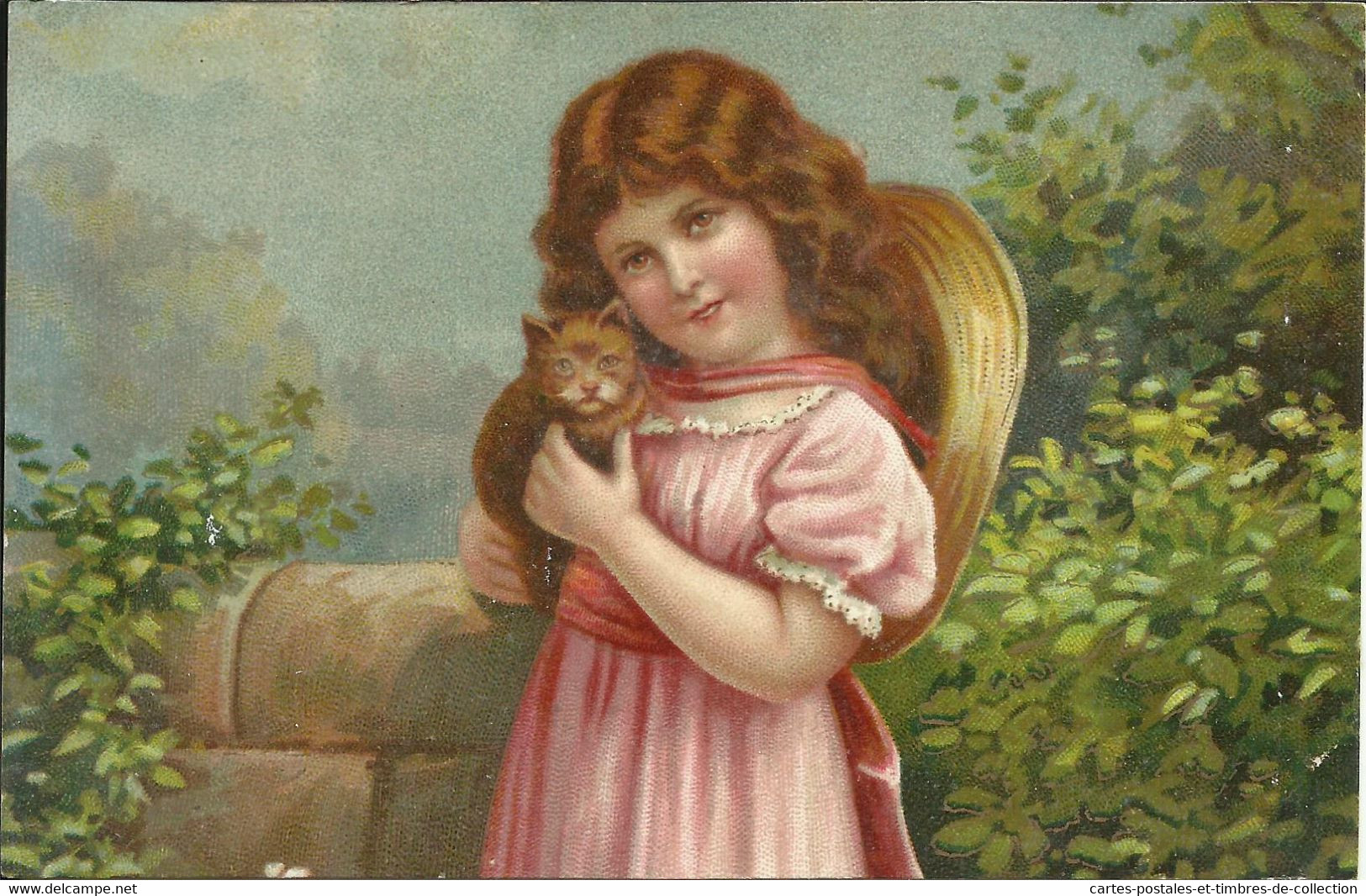 Jeune Fille Avec Son Chat , 1927 , µ - Children's Drawings