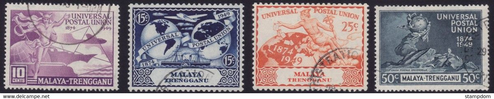 TRENGGANU 1949 UPU Set Sc#49-52 - USED @S2587 - Trengganu