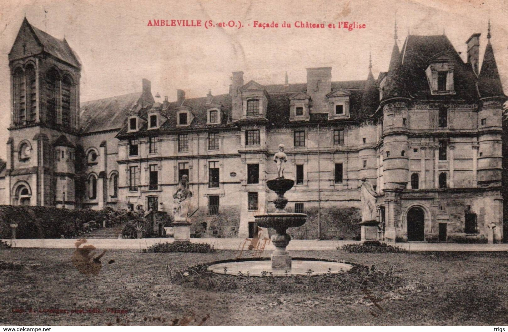 Ambleville - Façade Du Château Et L'Église - Vauréal