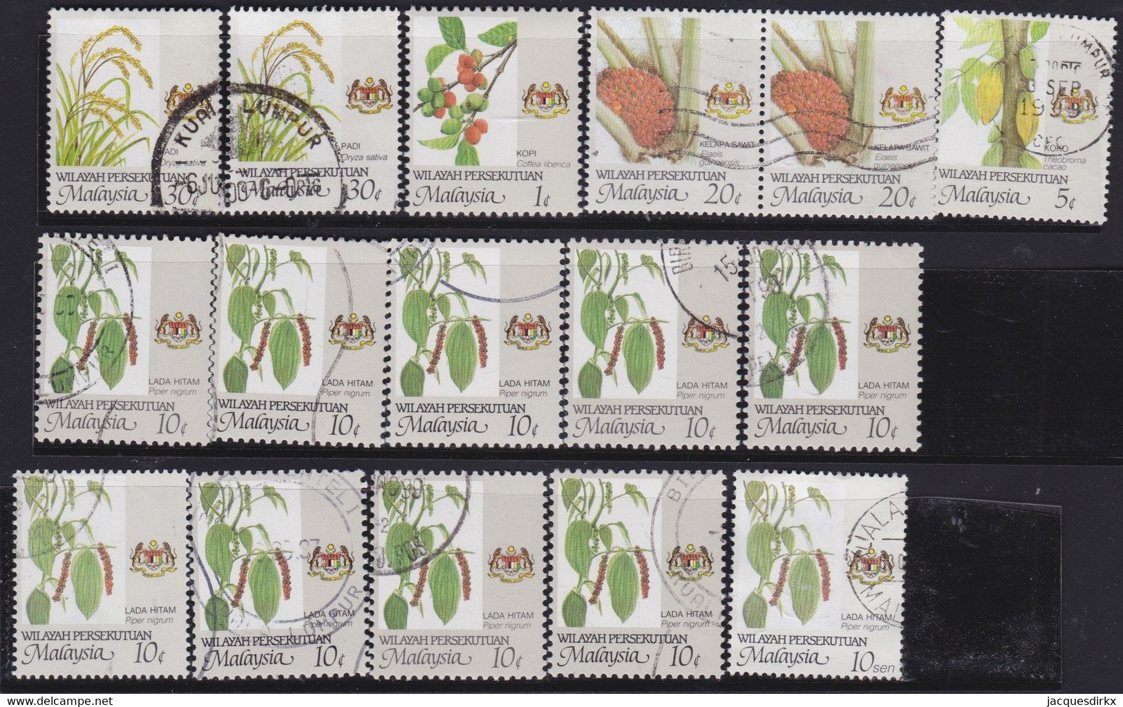 Malaysia    .      SG  .      16 Stamps     ,     O      .       Cancelled - Malesia (1964-...)
