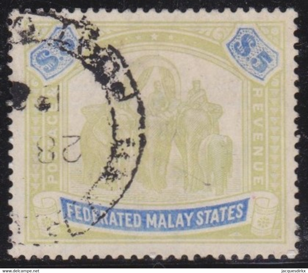 Federated Malaya States   .      SG  .     50  (2 Scans)     ,     O      .       Cancelled - Federated Malay States