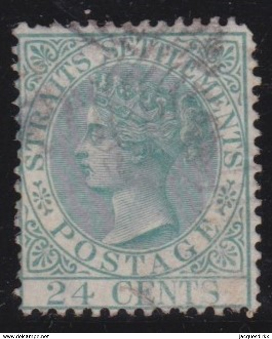 Straits  Settlements      .      SG  .     16      .     O     .      Cancelled - Straits Settlements